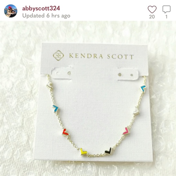 KENDRA SCOTT Haven Heart Necklace In Multi Mix - Picture 10 of 13
